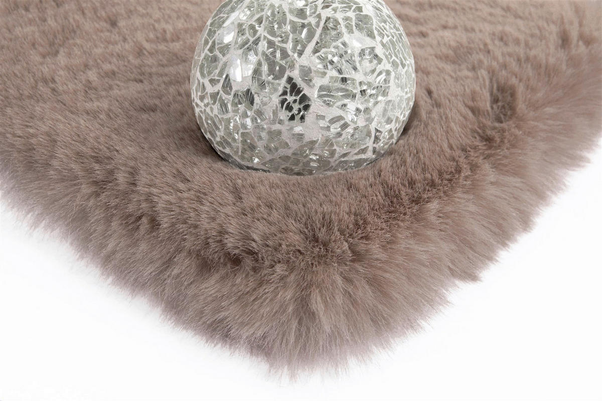 Padiro Hochflorteppich Rabbit Light 525 taupe B/H/L: ca. 120x3,6x120 cm Rabbit Light 525 - taupe (120,00/120,00/3,60cm) - Padiro