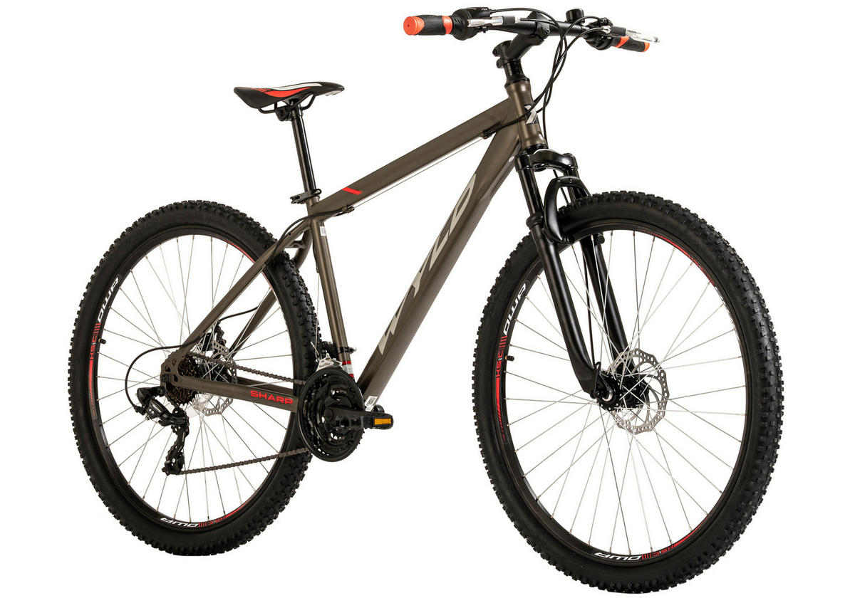 WYLD Mountain-Bike Sharp Sharp 29 Zoll Rahmenhöhe 46 cm 21 Gänge grau grau ca. 29 Zoll Sharp - grau (144,00/24,00/80,00cm) - WYLD