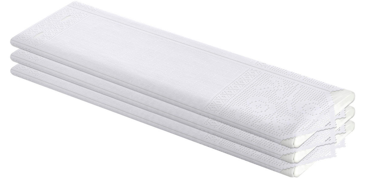Scheibengardinen-Meterware weiß H: ca. 60 cm Scheibengardine - weiß (60,00cm)