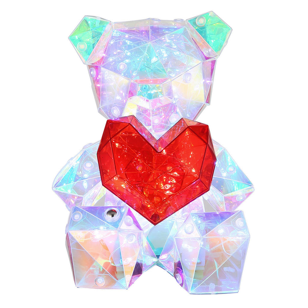 Thumbnail - LED-Dekoleuchte transparent B/H/L: ca. 13x17x14 cm