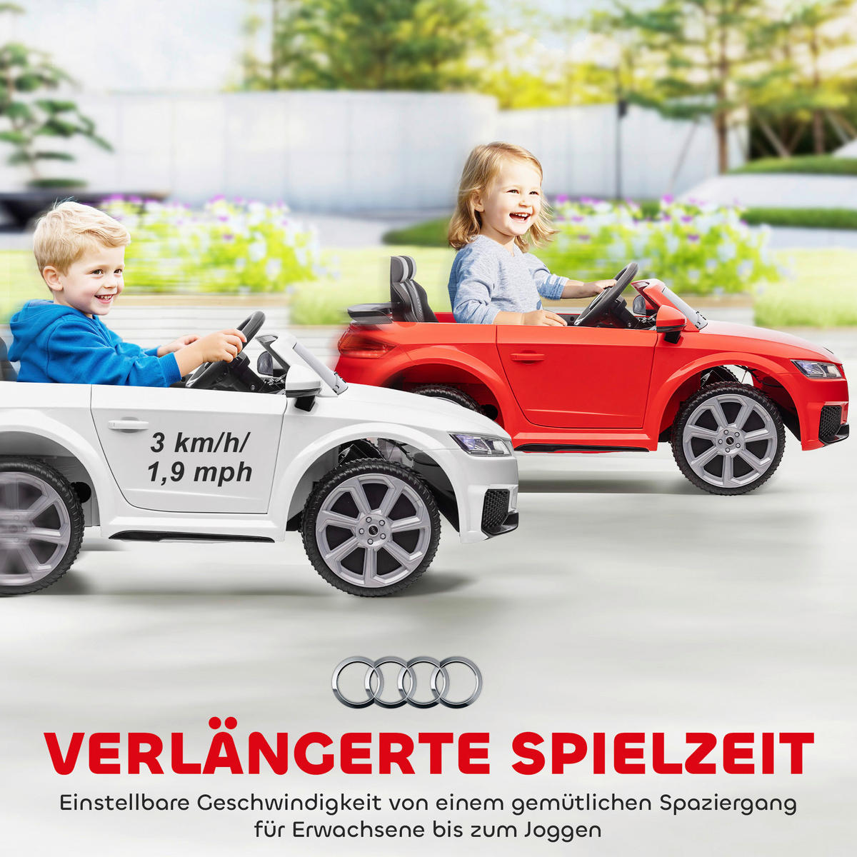 HOMCOM Kinder-Elektroauto weiß B/H/L: ca. 60x44x102 cm Kinder-Elektroauto - weiß (102,00/60,00/44,00cm) - HOMCOM