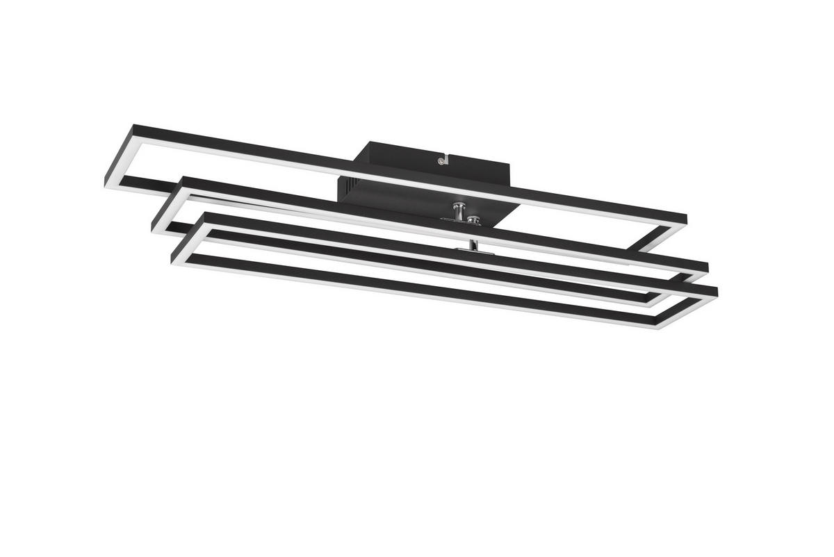 Reality LED-Deckenleuchte R64423132 Corso schwarz Metall B/H/T: ca. 66x10x60 cm 1 Brennstellen Corso - schwarz (66,00/10,00/60,00cm) - Reality