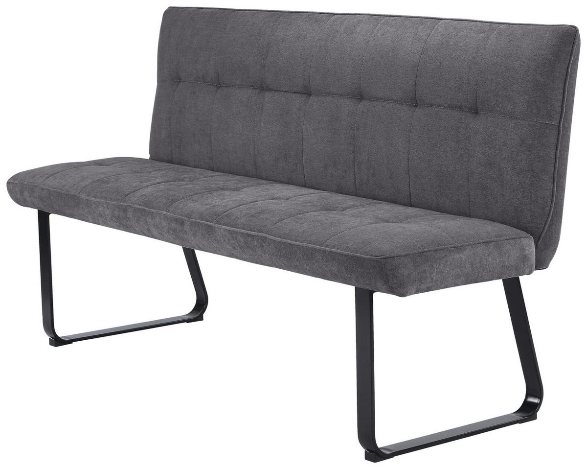 Bank TALEA dunkelgrau schwarz B/H/T: ca. 160x92x59 cm TALEA - schwarz/dunkelgrau (160,00/92,00/59,00cm) - byLIVING