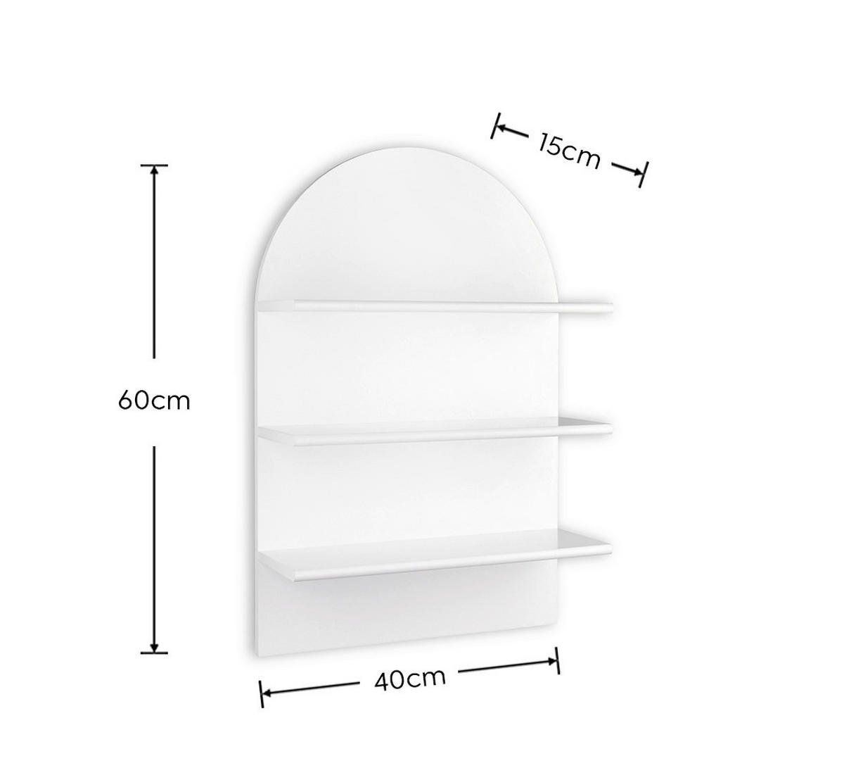 Wandregal Alba weiß B/H/T: ca. 40x60x15 cm Alba - weiß (40,00/60,00/15,00cm)