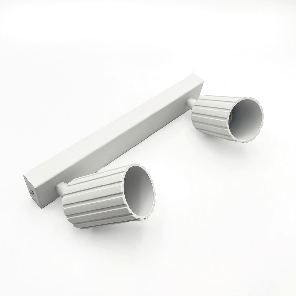 Lamkur Strahler weiß Stahl B/H/L: ca. 6,5x16,5x30 cm 2 Brennstellen Prisma - weiß (30,00/6,50/16,50cm) - Lamkur