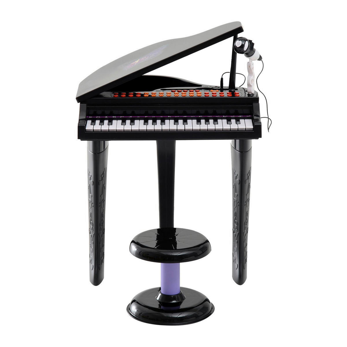 HOMCOM Kinderklavier B/H/L: ca. 39x69x48 cm Kinderklavier_Homcom - schwarz (48,00/39,00/69,00cm) - HOMCOM