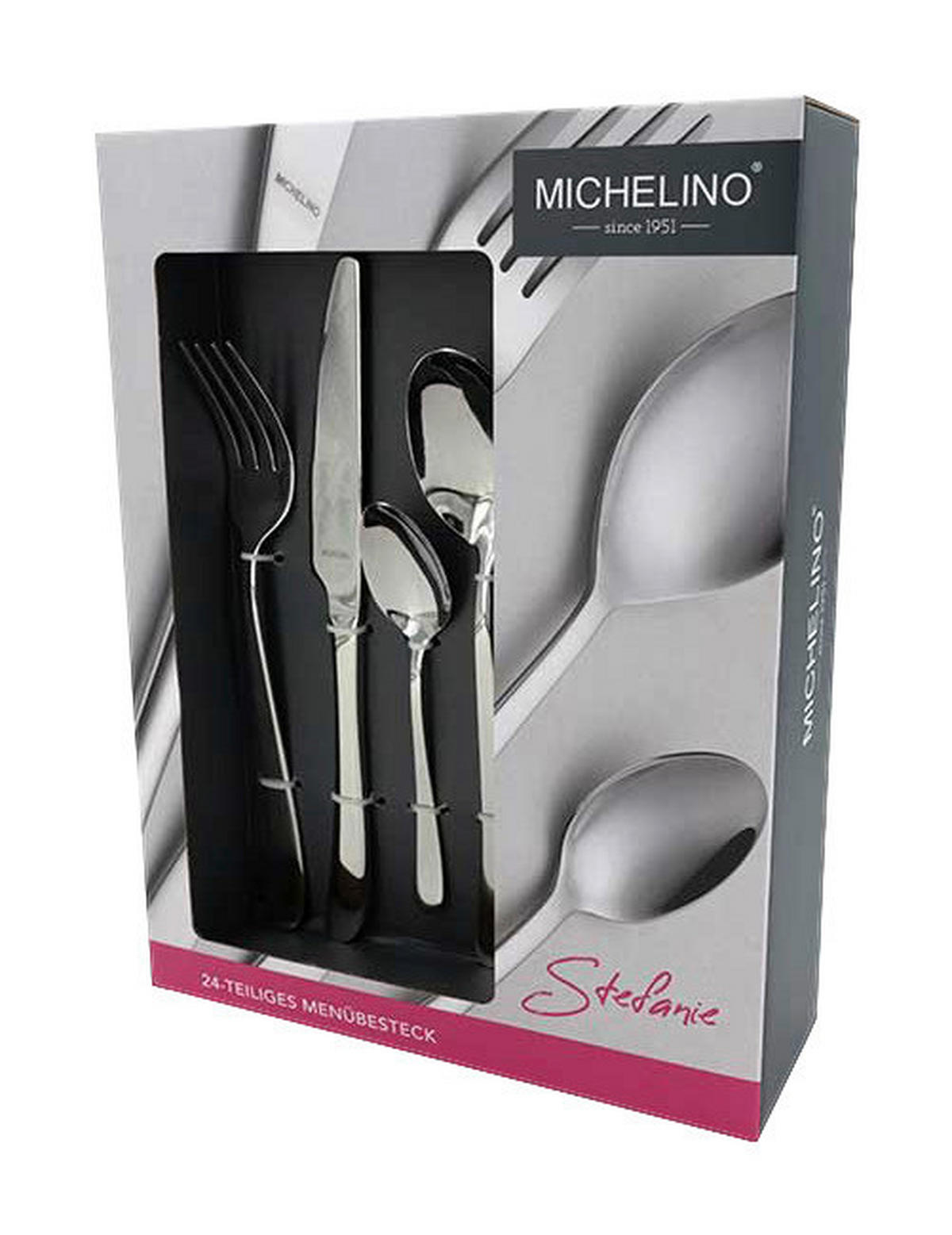 MICHELINO Besteckset Stefanie silber Edelstahl 24 tlg. Stefanie - silber - MICHELINO