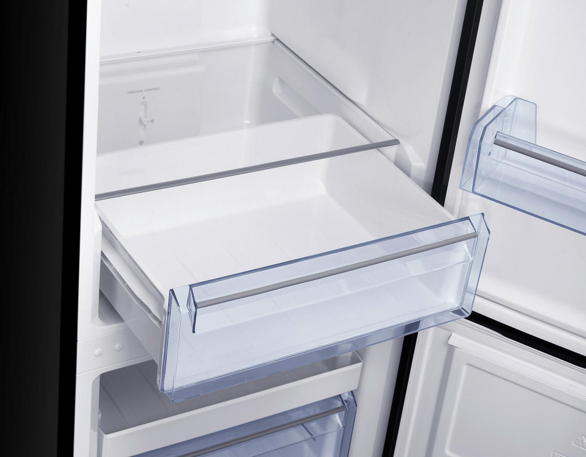 POCOline Kühl-/Gefrierkombination KGK186-293DSNF schwarz B/H/T: ca. 60x186x60,5 cm Kühl-/Gefrierkombi KGK186-293DSNF - schwarz (60,00/186,00/60,50cm) - POCOline