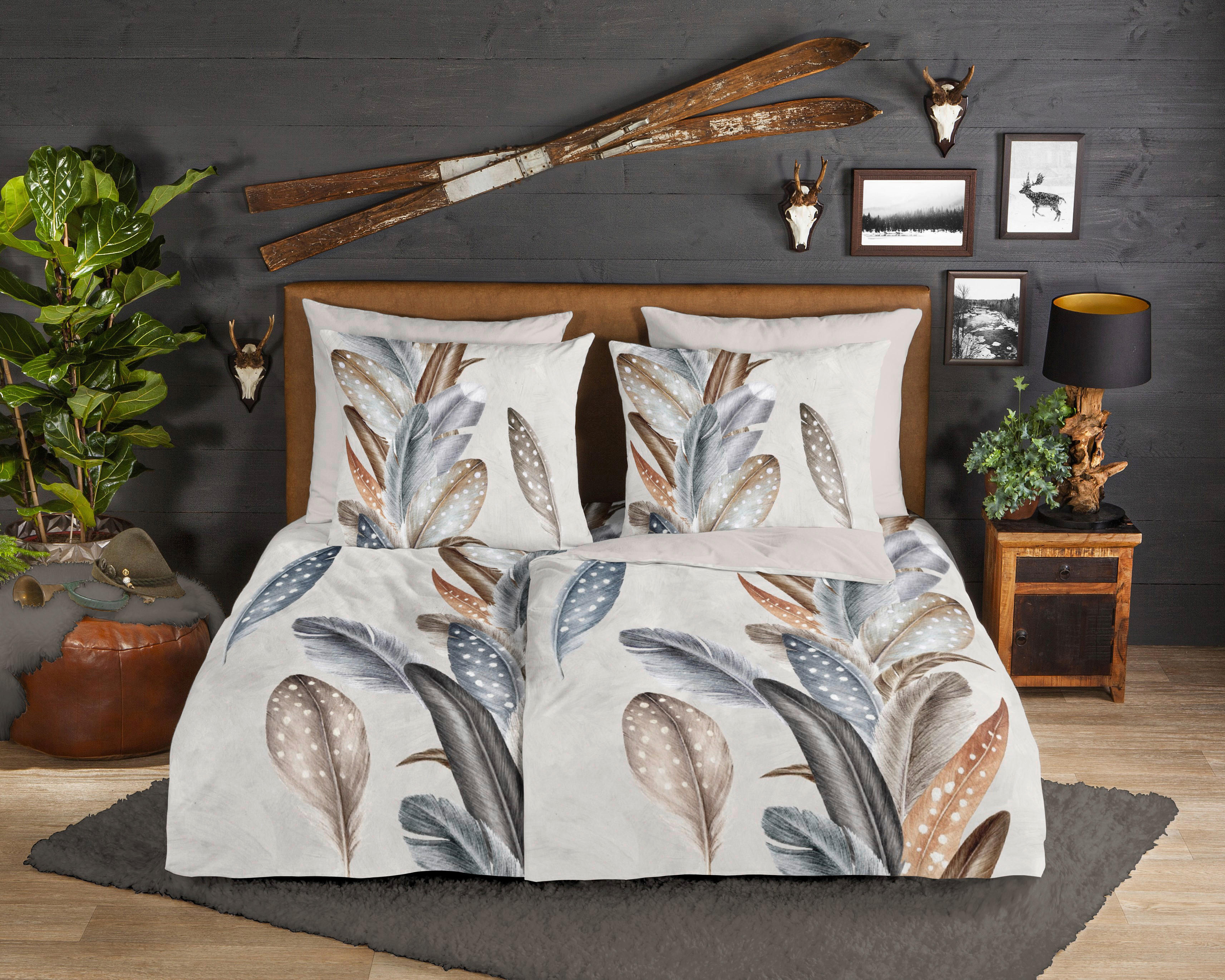 Thumbnail - Bettwäsche Eina sand Baumwolle B/L: ca. 200x200 cm