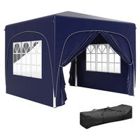 Outsunny Pavillon blau Polyester B/H/L: ca. 300x273x300 cm Pavillon - blau (300,00/300,00/273,00cm) - Outsunny