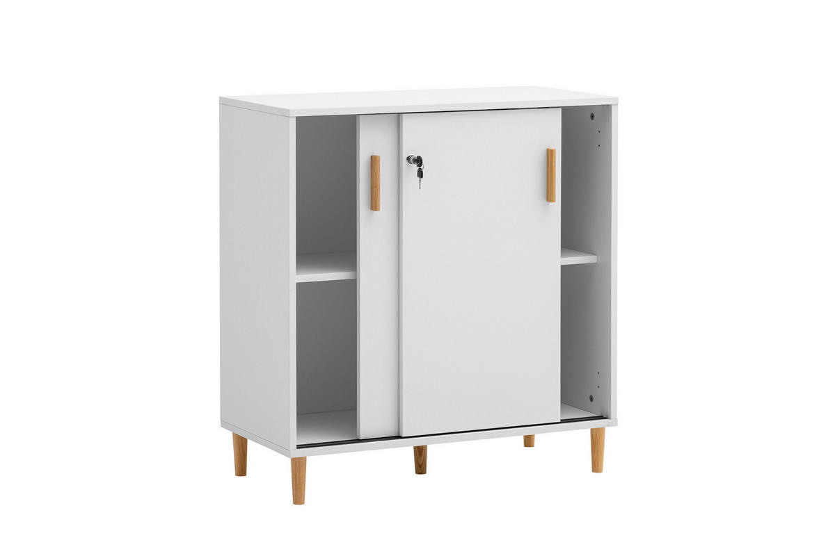 Schiebetürenschrank Torge weiß matt B/H/T: ca. 80,1x84,8x38,2 cm Torge - weiß (80,10/84,80/38,20cm) - Möbelpartner