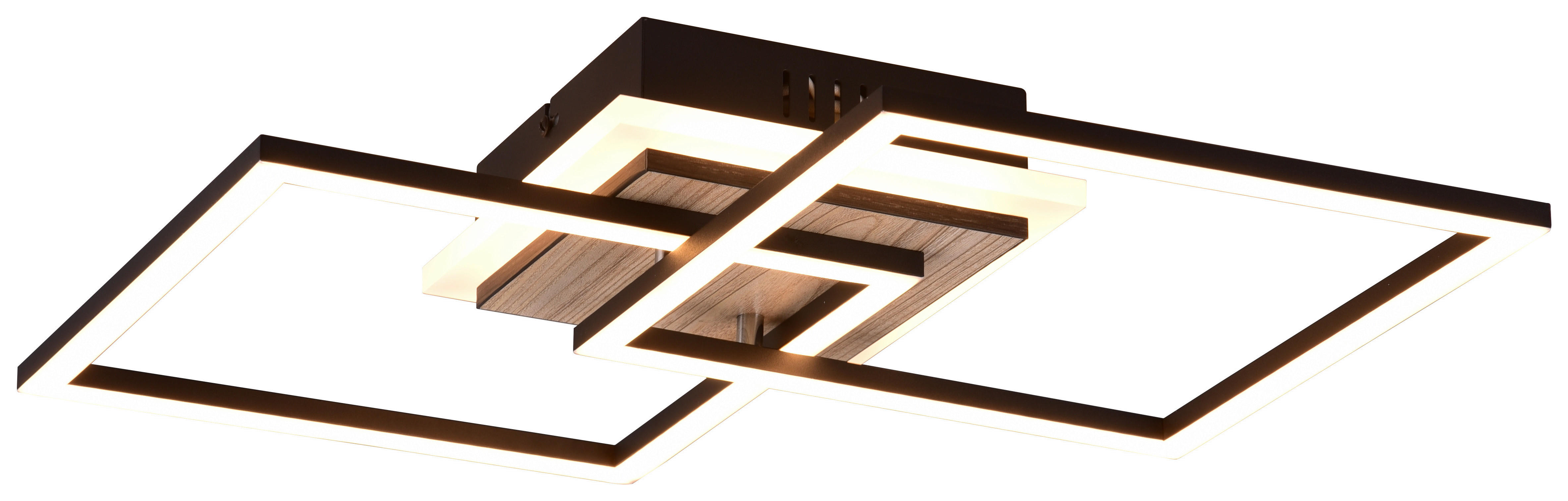 Reality LED-Deckenleuchte R62793635 Giro schwarz MDF Metall Acryl B/H/T: ca. 57x8x35 cm 1 Brennstellen Giro - schwarz (57,00/8,00/35,00cm) - Reality