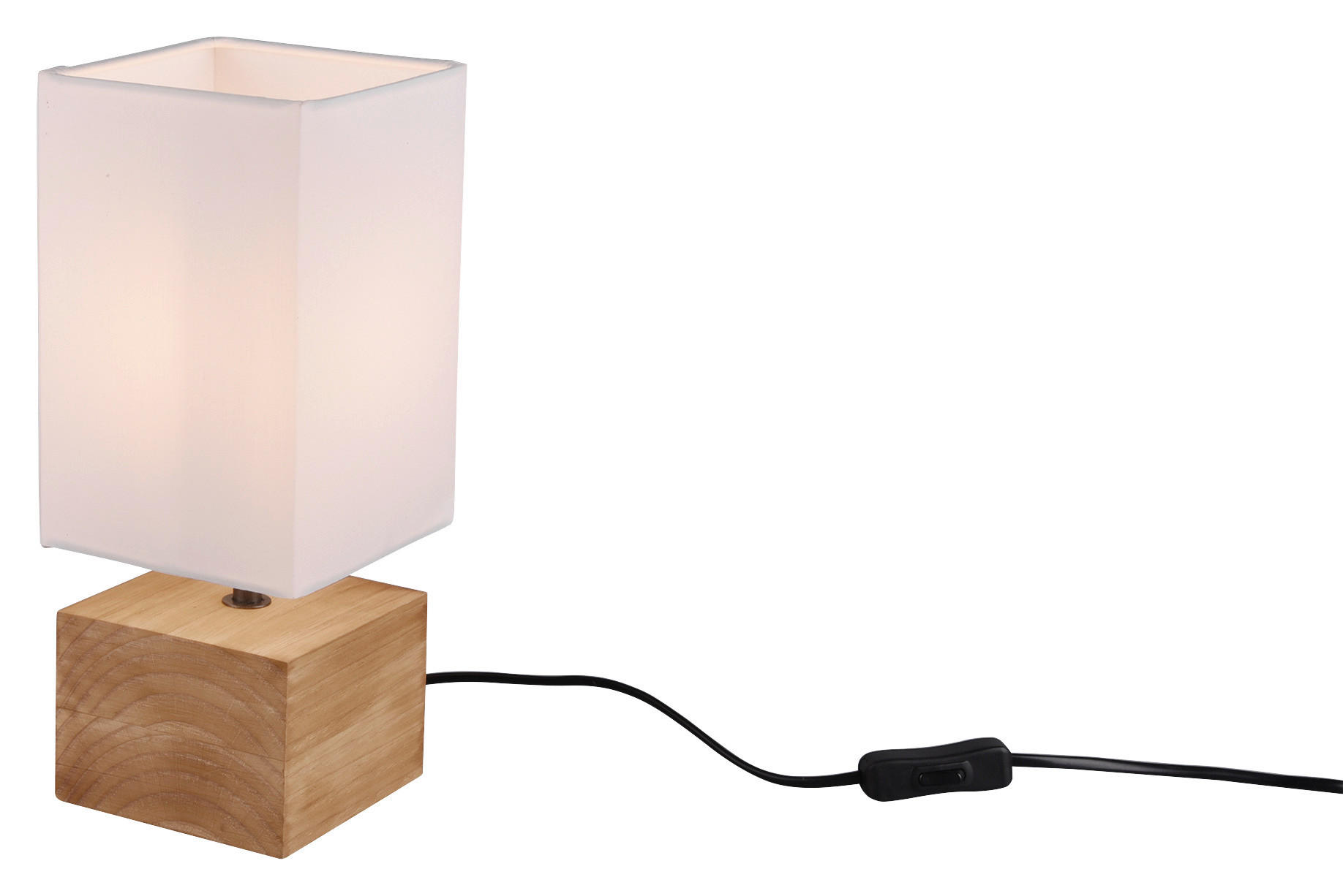 Reality Tischlampe Woody 30 x 12 x 12 cm Naturholz-Weiß