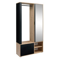 Garderobe EMILO Eiche Wotan Nachbildung schwarz B/H/T: ca. 100x189,4x33 cm EMILO - Eiche/schwarz (100,00/189,40/33,00cm) - WIPMEB