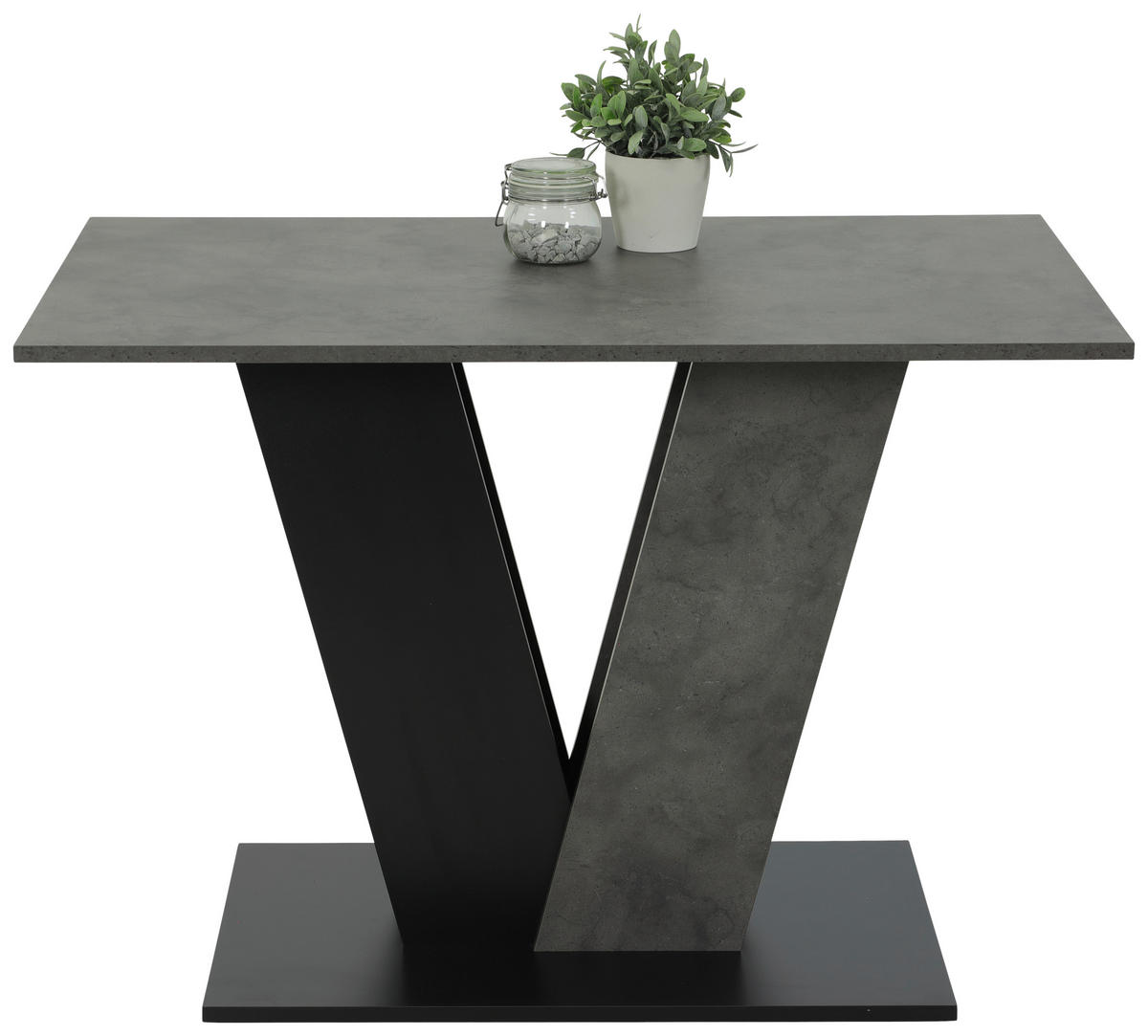 Esstisch Judith Beton B/H/T: ca. 110x76x70 cm Judith - Beton/schwarz (110,00/76,00/70,00cm)