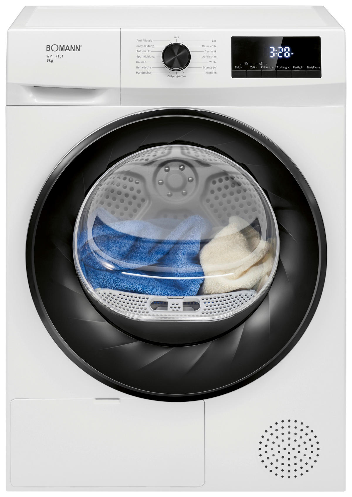 Bomann Wärmepumpentrockner WPT 7154 weiß B/H/T: ca. 59,5x84,5x58 cm ca. 8 kg Wärmepumpentrockner WPT 7154 - weiß (59,50/84,50/58,00cm) - Bomann