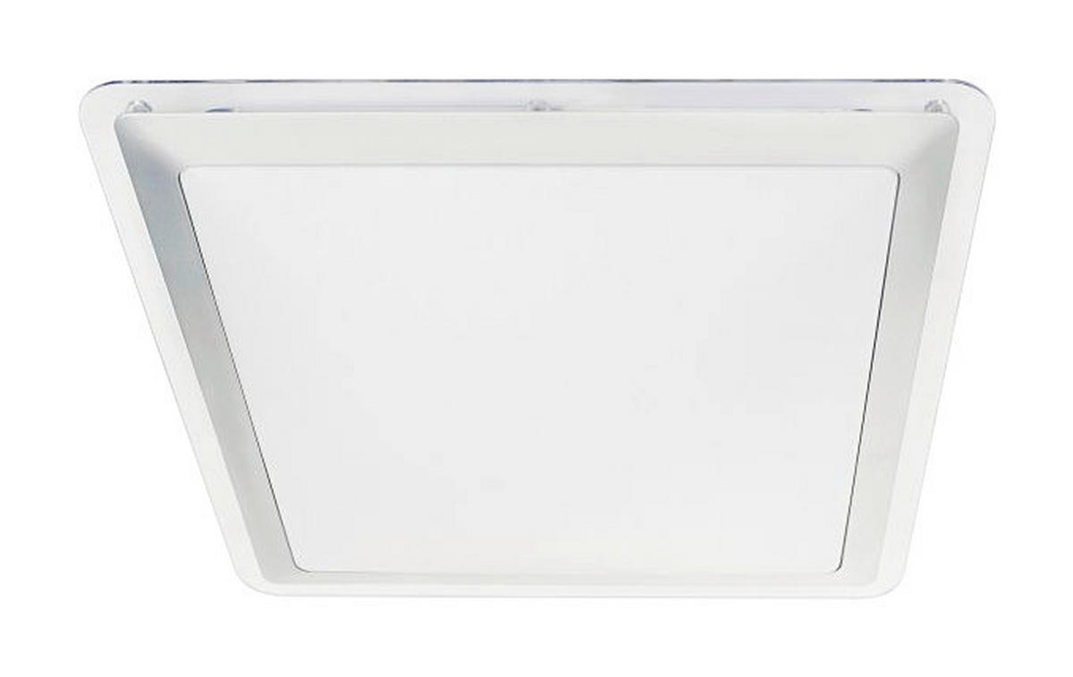 Näve Leuchten LED Deckenleuchte NV1160359 weiß Opal silber Metall Kunststoff B/H/T: ca. 34x8x34 cm null 24 Brennstellen Bradfort - weiß/Opal (34,00/8,00/34,00cm) - Näve Leuchten