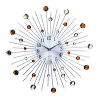 SCHÄFER Wanduhr silber T/D: ca. 3x50 cm Wanduhr 50cm - dunkelbraun/hellbraun (50,00cm) - SCHÄFER