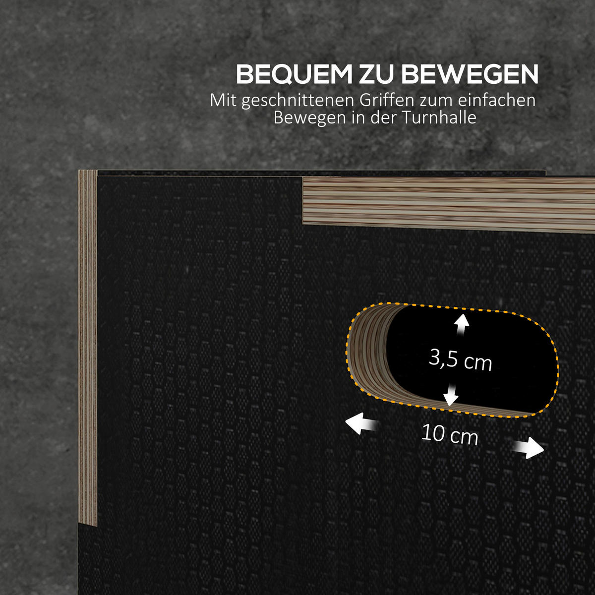 SPORTNOW Sprungbox schwarz Buche B/H/L: ca. 61x51x76 cm Sprungbox - schwarz (76,00/61,00/51,00cm) - SPORTNOW