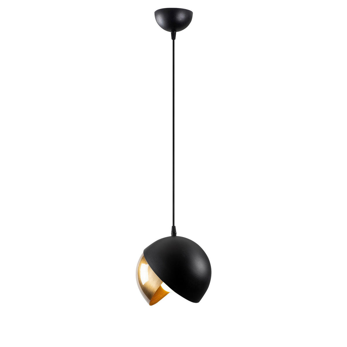 Opviq Pendelleuchte Berceste schwarz gold Metall B/H/T/L/D: ca. 20x114x20x20x20 cm E27 1 Brennstellen Berceste - gold/schwarz (20,00/20,00/114,00cm) - Opviq