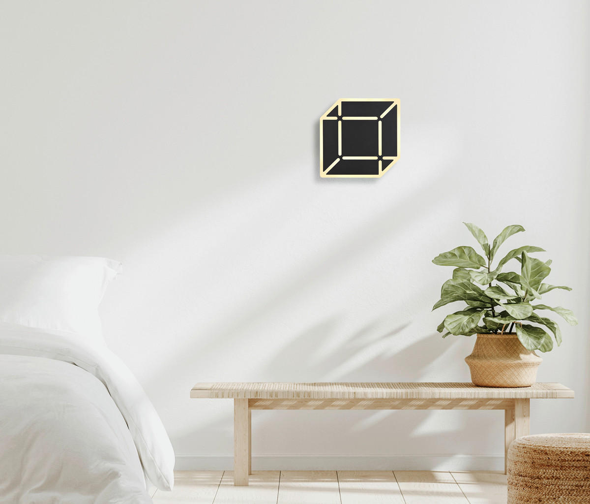 GLOBO LED-Wandleuchte mattschwarz Acryl Metall B/H: ca. 25x25 cm XOLLI - mattschwarz (25,00/25,00cm) - GLOBO
