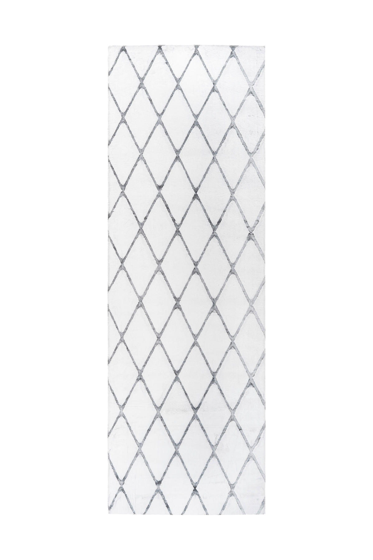 360Living Teppich Vivica anthrazit B/L: ca. 80x250 cm Vivica - weiß/anthrazit (80,00/250,00cm) - 360Living
