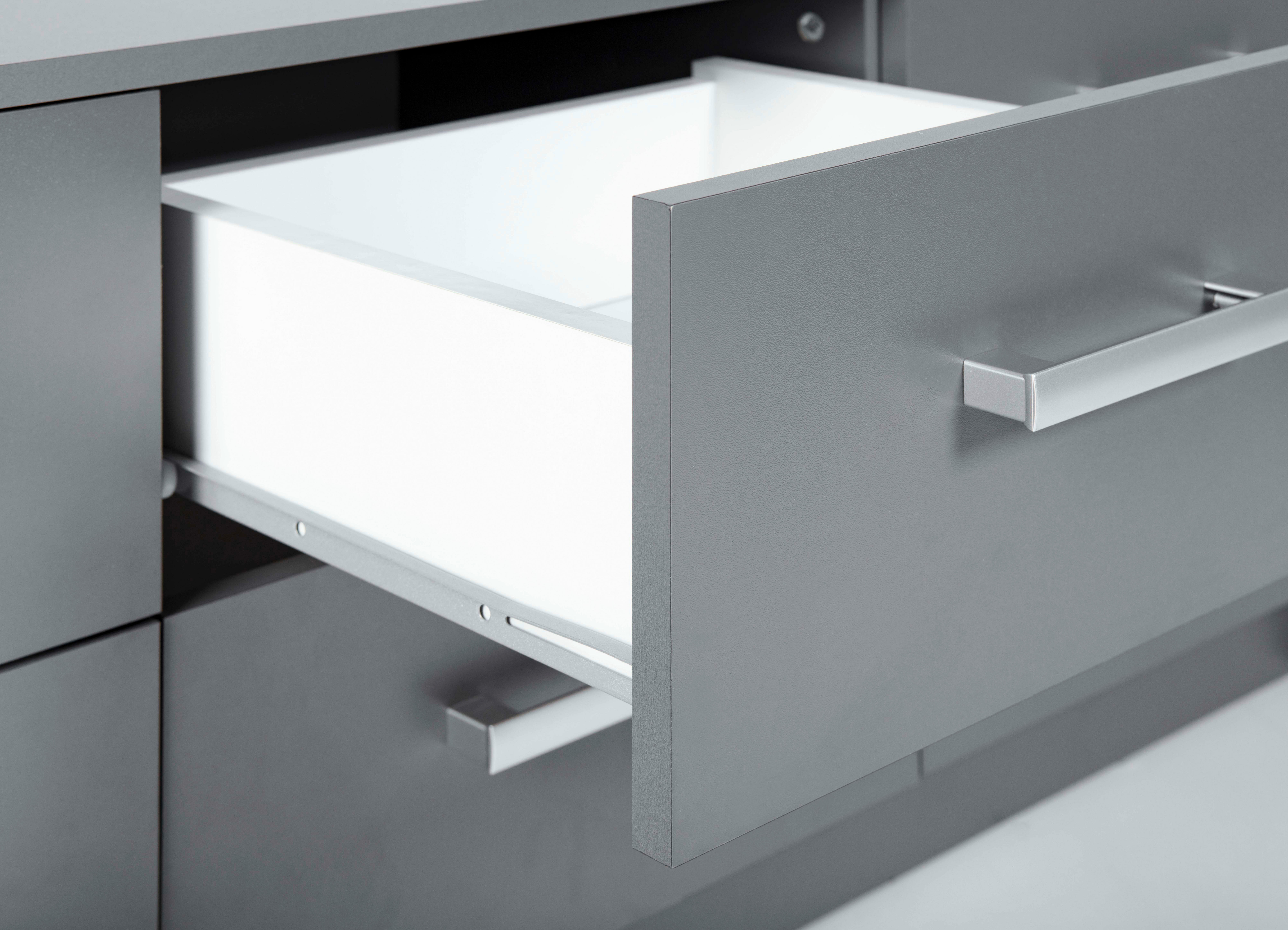 Kommode Elenzio Grafitgrau Optik B/H/T: ca. 121,8x50,8x40 cm Elenzio - (121,80/50,80/40,00cm) - Inter Link
