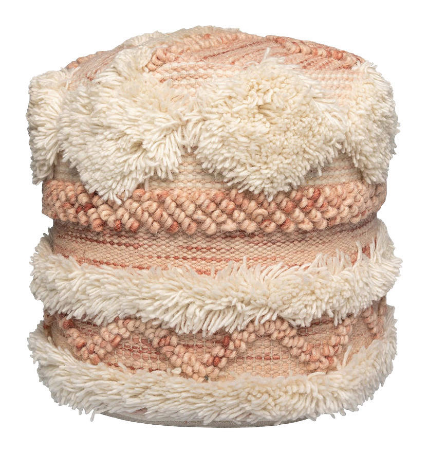 360 Living Hocker Bohist 200 rosa creme H/D: ca. 35x35 cm Bohist 200 - creme/rosa (35,00/35,00cm) - 360 Living