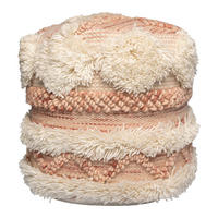 360 Living Hocker Bohist 200 rosa creme H/D: ca. 35x35 cm Bohist 200 - creme/rosa (35,00/35,00cm) - 360 Living