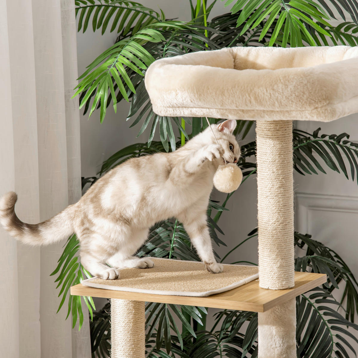 PawHut Kratzbaum Kratzbaum - (48,00/40,00/126,00cm) - PawHut