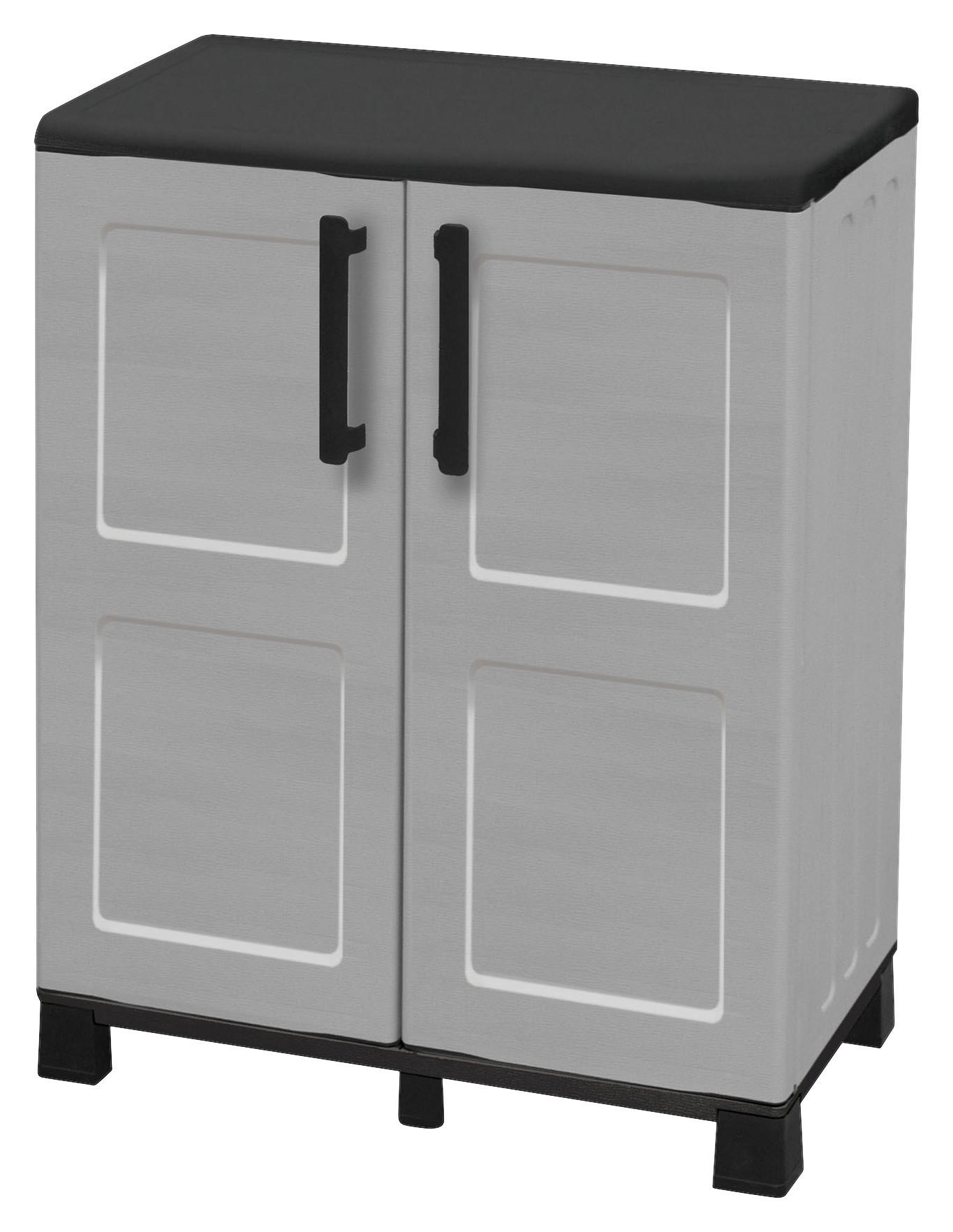 Linea Idea Kunststoffschrank Idea grau Kunststoff B/H/T: ca. 68x90x37 cm Idea - grau (68,00/90,00/37,00cm) - Linea Idea