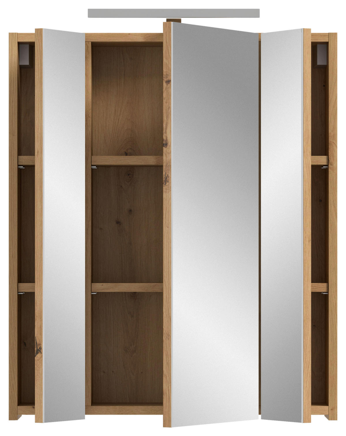 Spiegelschrank Ice Artisan Oak Nachbildung B/H/T: ca. 60x70x18 cm Ice - (60,00/70,00/18,00cm) - xonox.home