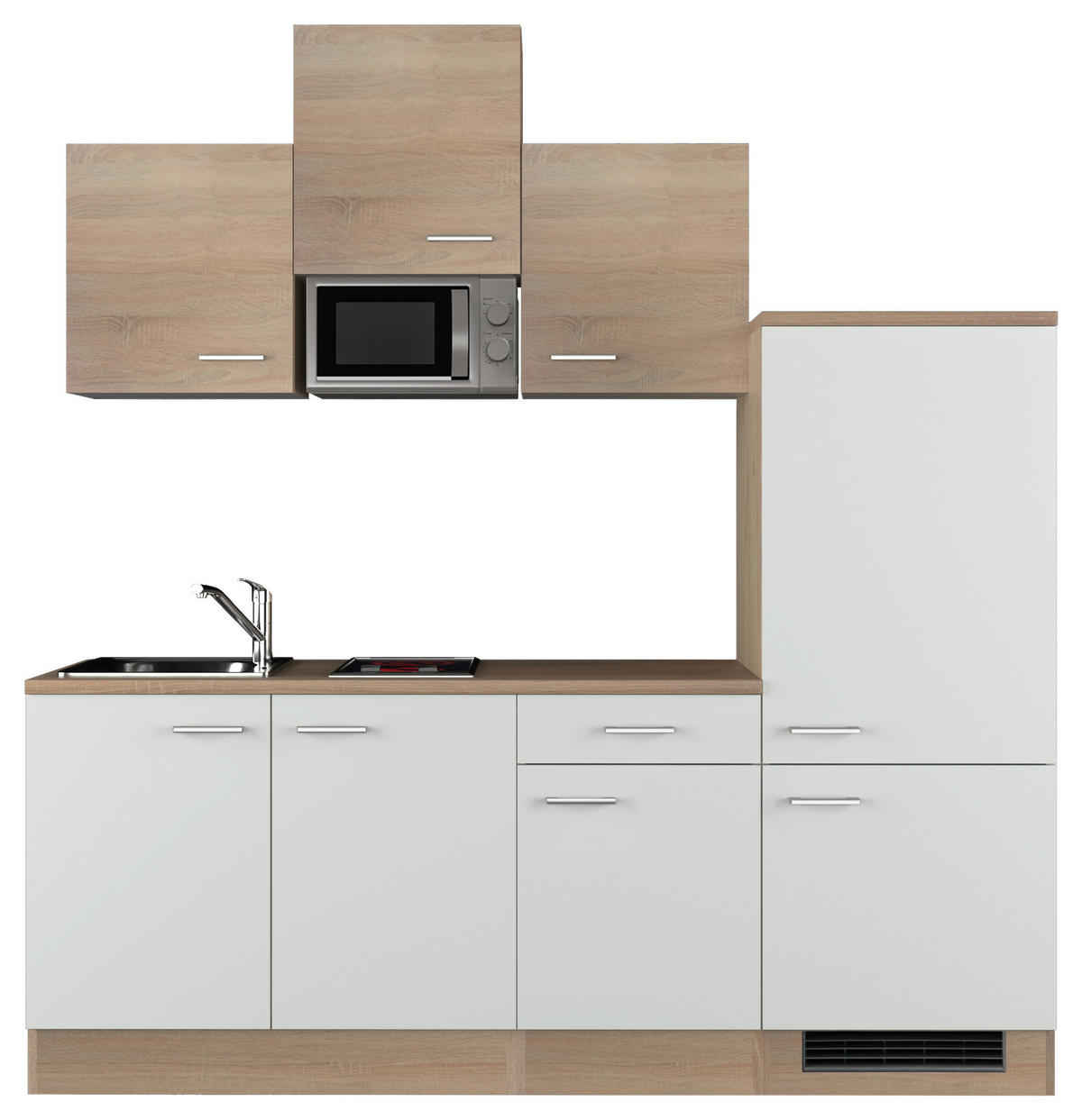 Küchenblock Samoa weiß B/H/T: ca. 210x226x60 cm Samoa - Eiche/weiß (210,00/226,00/60,00cm) - Flex-Well
