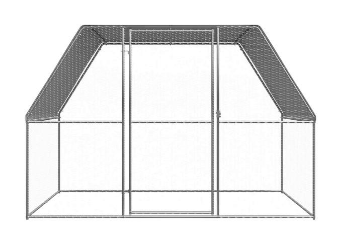vidaXL Hühnerkäfig Hühnerkäfig - silber (300,00cm) - vidaXL