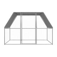 vidaXL Hühnerkäfig Hühnerkäfig - silber (300,00cm) - vidaXL