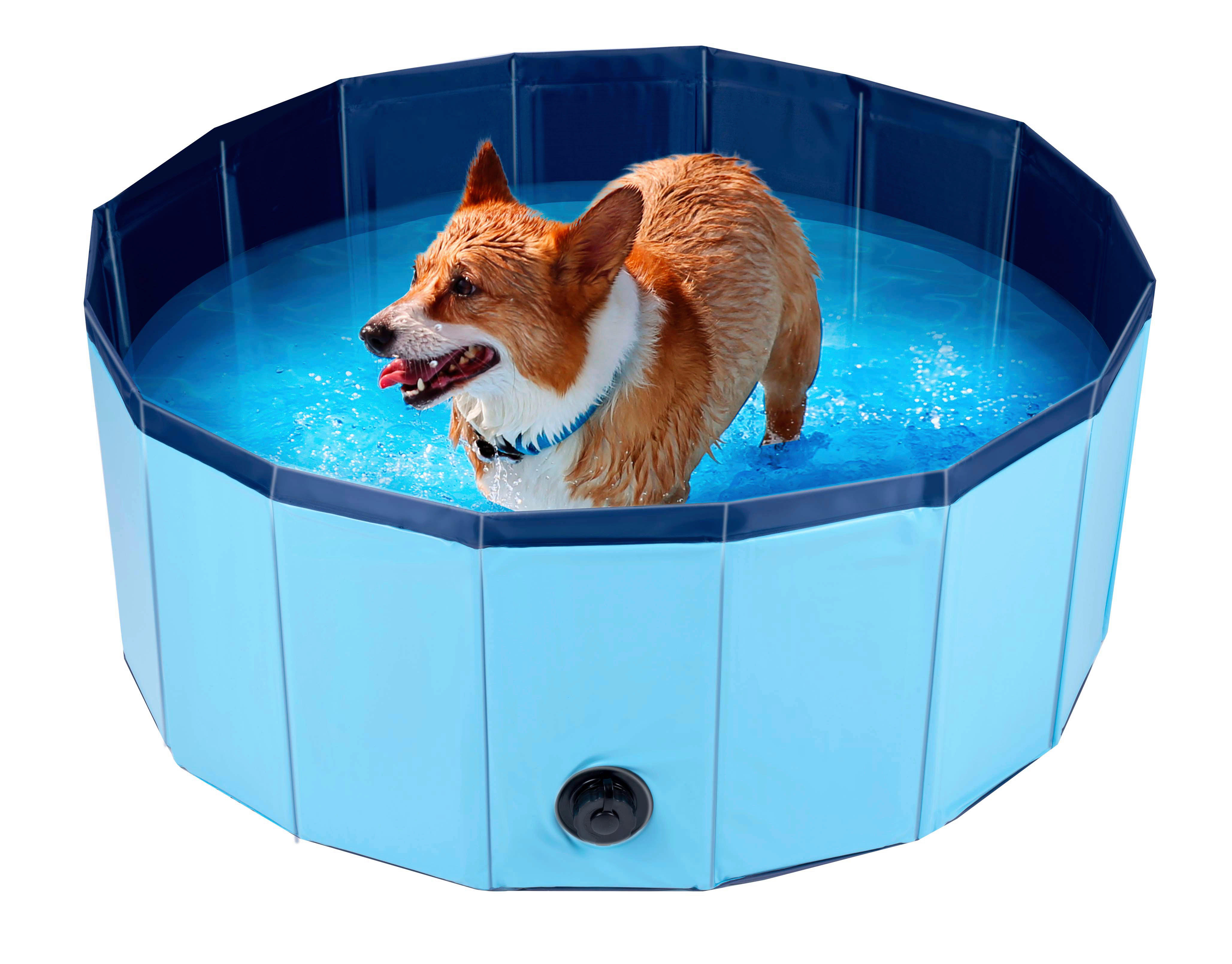 Pet Comfort Hundepool blau PVC B/H/L: ca. 80x30x80 cm Hundepool - blau (80,00/80,00/30,00cm) - Pet Comfort