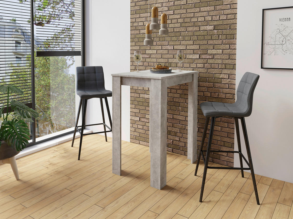 Barhocker SIMONE  2er-Set anthrazit schwarz Webstoff Metall B/H/T: ca. 42x103x51 cm SIMONE  2er-Set - schwarz/anthrazit (42,00/103,00/51,00cm) - byLIVING