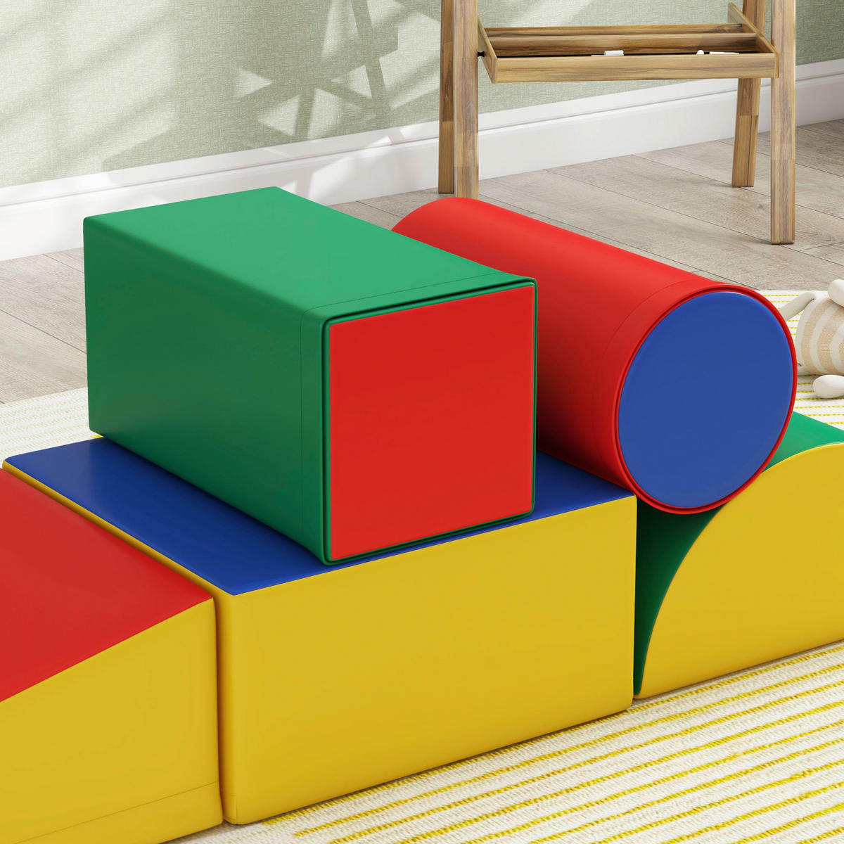 HOMCOM Bausteinset B/H/L: ca. 40,6x20,3x40,6 cm Bausteinset - multicolor (40,60/40,60/20,30cm) - HOMCOM