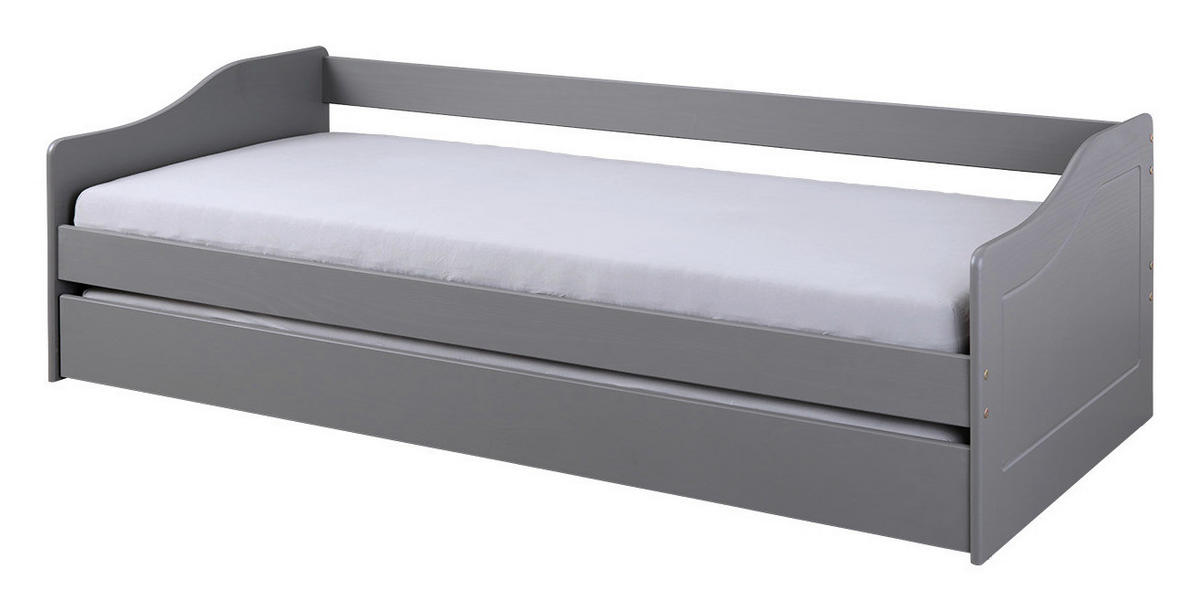 Funktionsbett Malte grau Liegefläche B/L: ca. 90x200 cm Malte - grau (208,00/97,00/62,00cm) - Inter Link