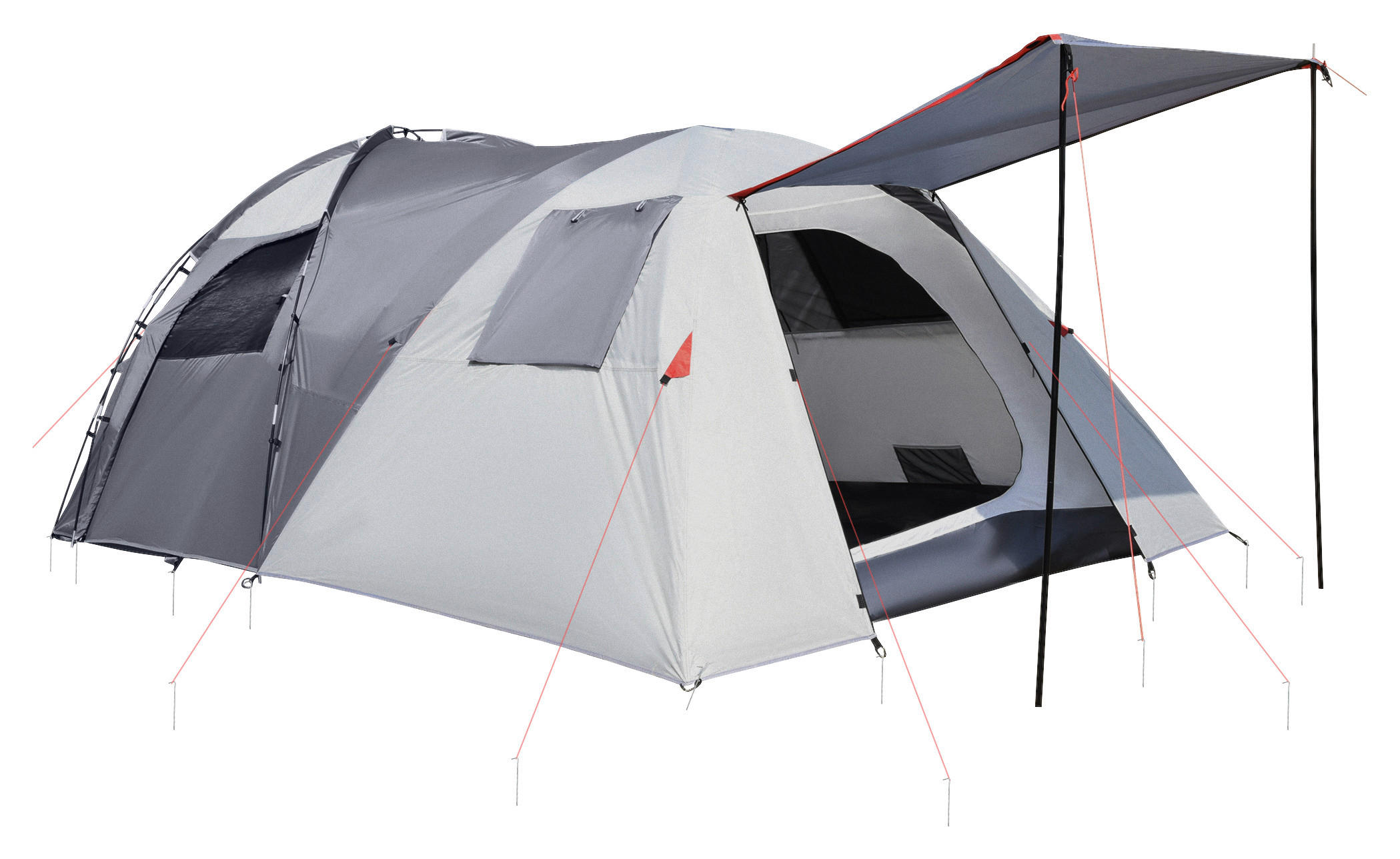 Outsunny Campingartikel B/H/L: ca. 250x490x185 cm Campingzelt - grau (185,00/250,00/490,00cm) - Outsunny