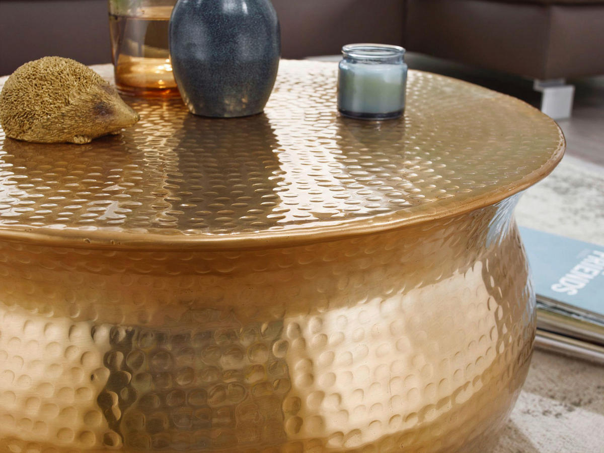 Couchtisch gold B/H/T: ca. 60x30x60 cm Couchtisch - gold (60,00/30,00/60,00cm) - Wohnling