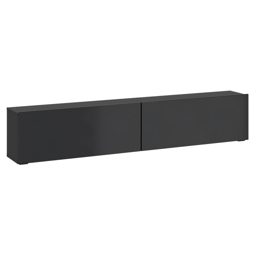 Thumbnail - TV-Lowboard Otis schwarz Hochglanz B/H/T: ca. 180x37x32 cm