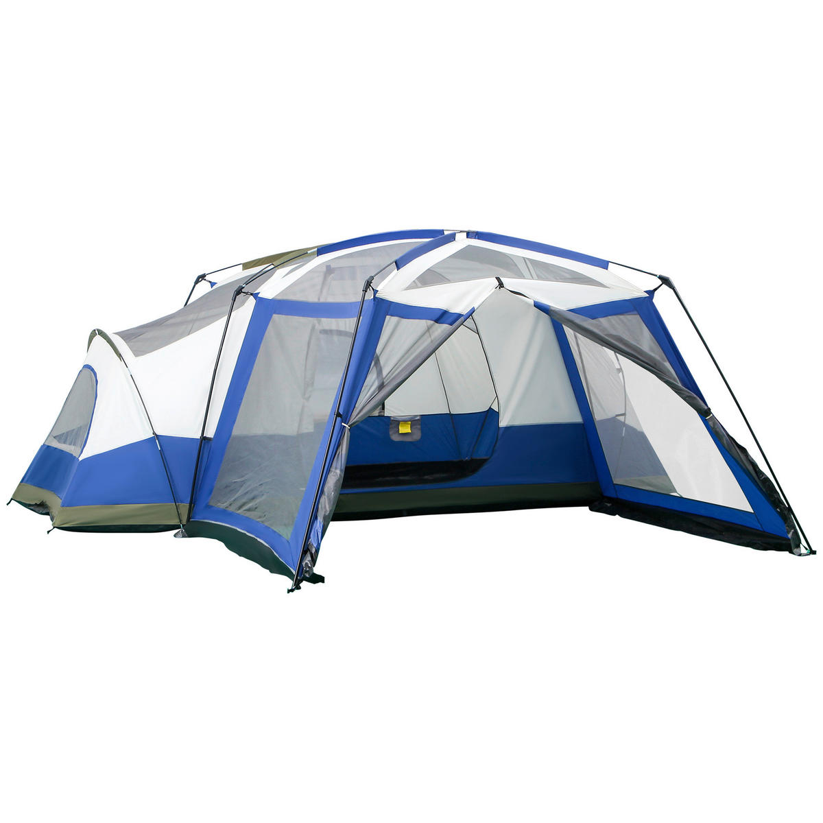 Outsunny Zelt grau Edelstahl B/H/L: ca. 487x518x237 cm Zelt - blau/grün (237,00/487,00/518,00cm) - Outsunny