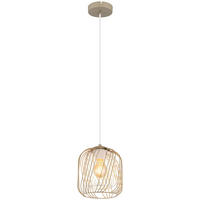 GLOBO Deckenleuchte DICHTI 15965H sand Metall H/D: ca. 150x18 cm E27 1 Brennstellen DICHTI - sand (18,00/150,00cm) - GLOBO