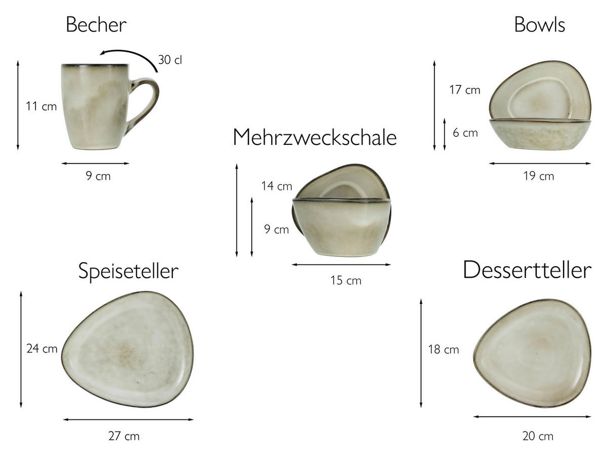 CreaTable Kombiservice CLOUDY CLOUDY - sand - CreaTable