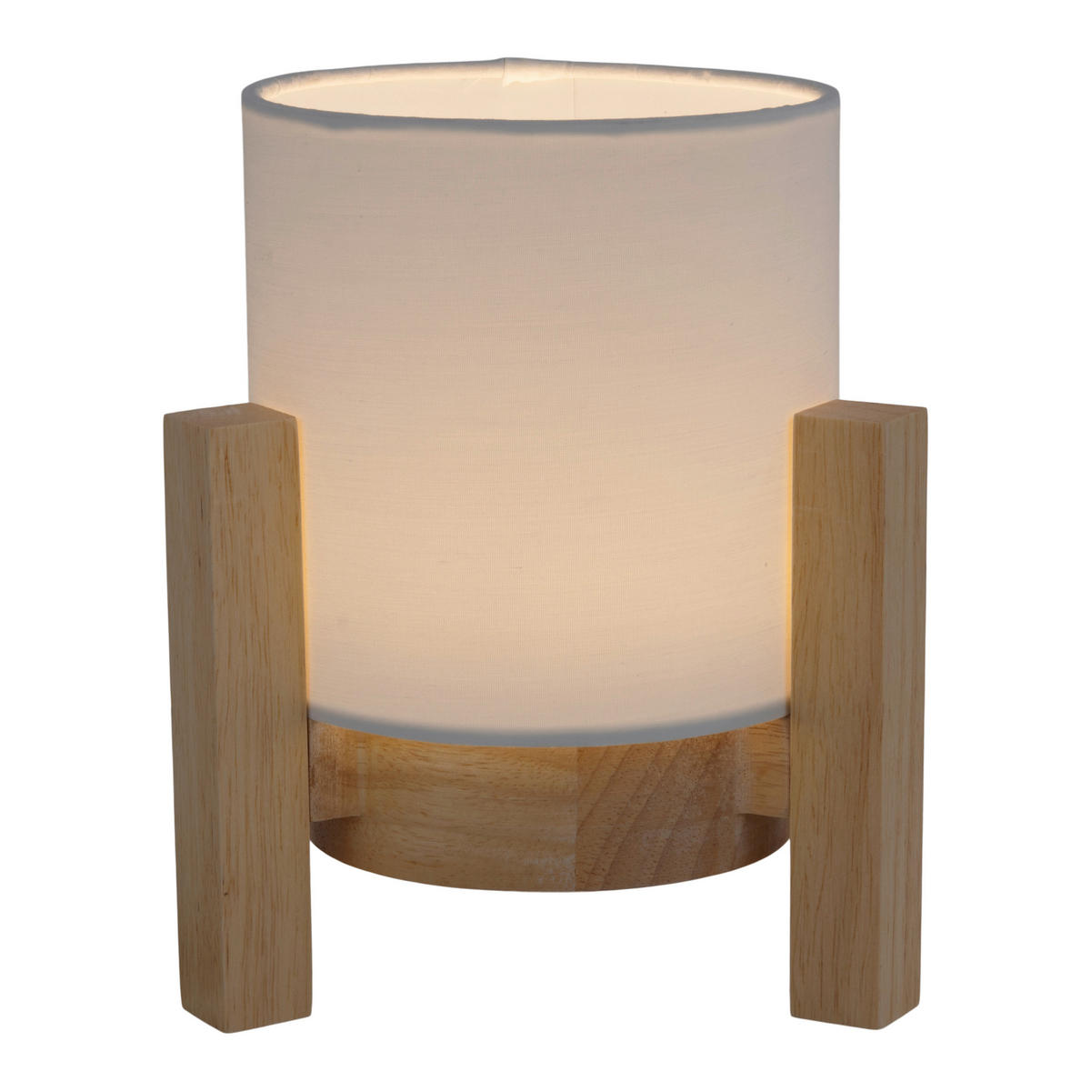 Näve Leuchten Tischleuchte 5305023 weiß Textil Holz B/H/T: ca. 16,2x19x16,2 cm null 1 Brennstellen Madita - weiß (16,20/19,00/16,20cm) - Näve Leuchten