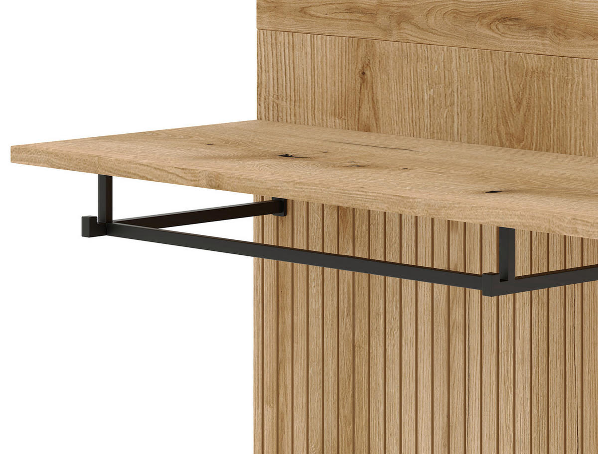 Garderobe NORDIC Eiche Evoke Oak Nachbildung Graphit B/H/T: ca. 100x204x40 cm NORDIC - Eiche/Graphit (100,00/204,00/40,00cm) - WIPMEB
