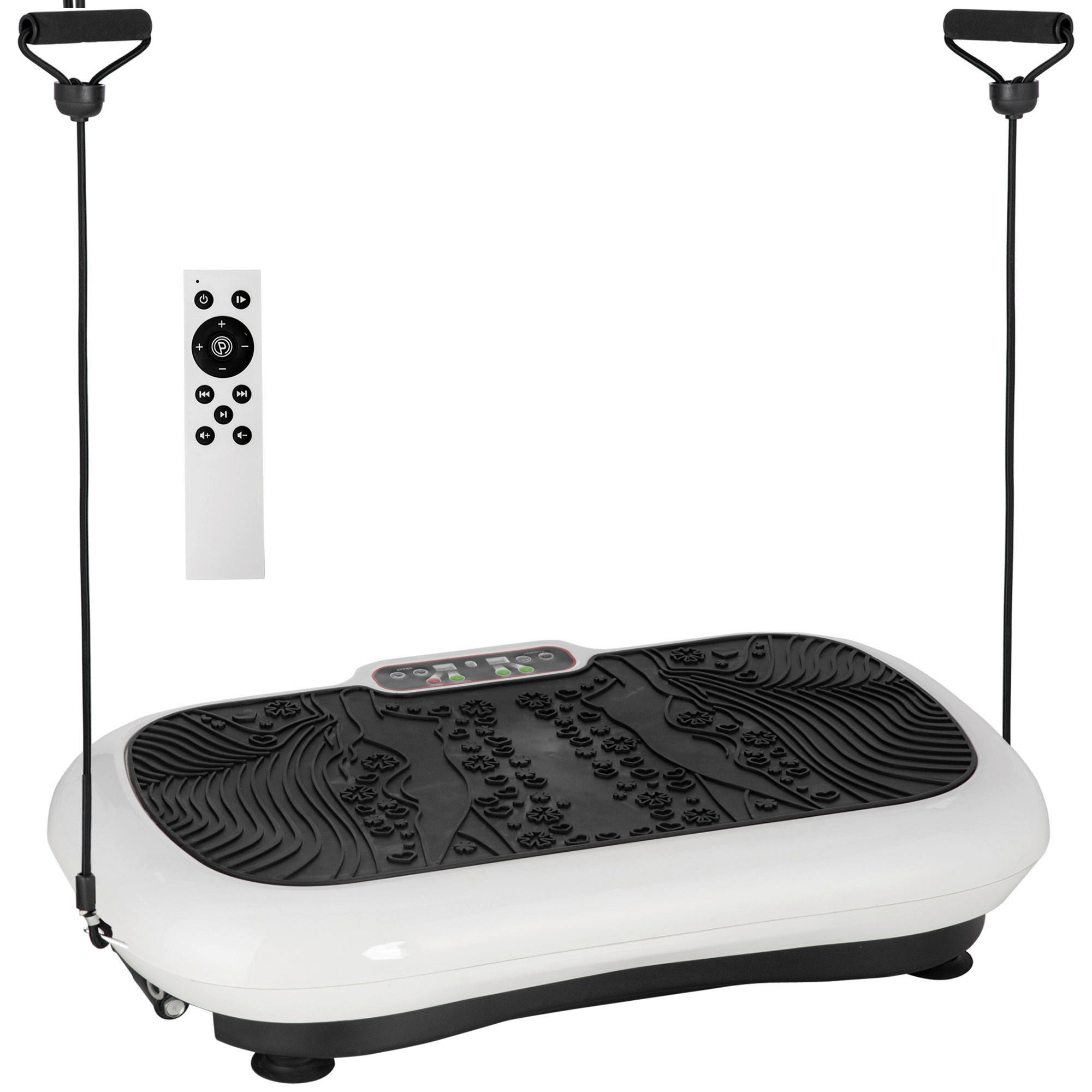 HOMCOM Fitness-Gerät schwarz weiß Edelstahl Kunststoff Polypropylen B/H/L: ca. 40x73x13 cm Vibrationsplatte - weiß/schwarz (13,00/40,00/73,00cm) - HOMCOM