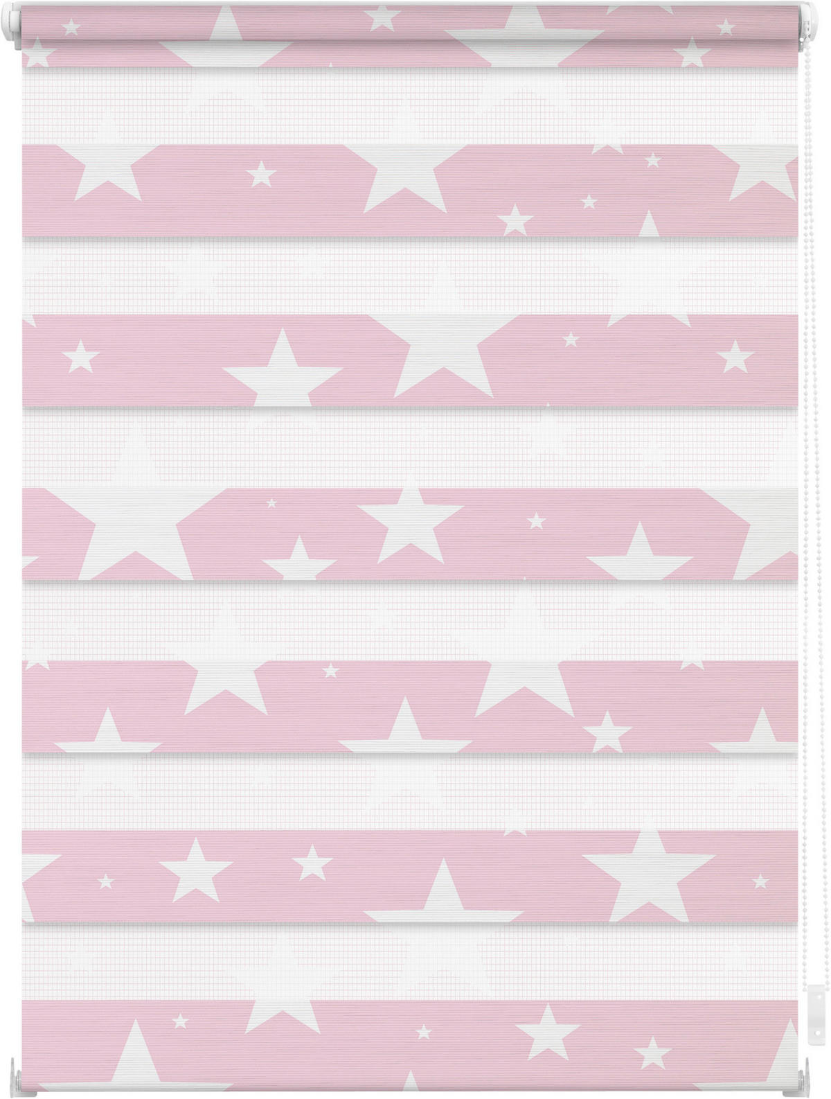 Doppelrollo Duo Sterne rosa B/T: ca. 90x150 cm Duo Sterne - rosa (90,00/150,00cm) - LICHTBLICK