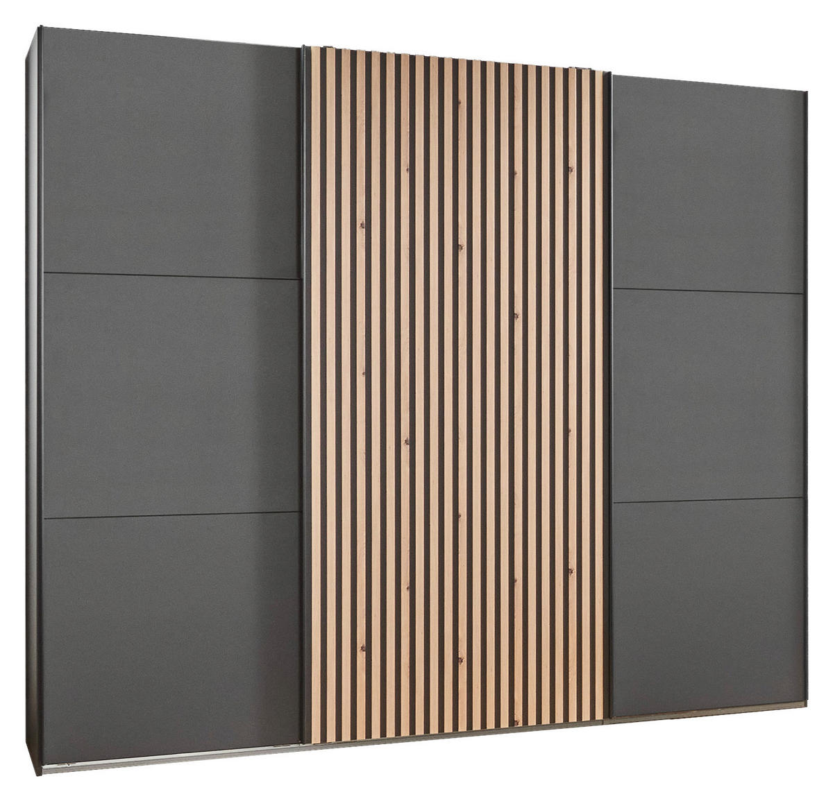 Schwebetürenschrank Ancona Graphit Artisan Nachbildung B/H/T: ca. 250x216x65 cm Ancona - Graphit (250,00/216,00/65,00cm)